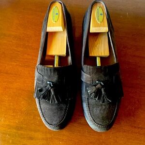 Size 12 Bragano by Cole Haan dark brow suede leather loafers.